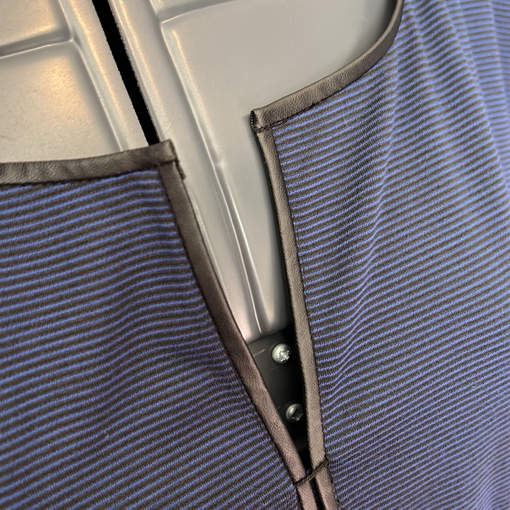 Max Studio Blue and Black Striped Dress - Picture 3 of 9